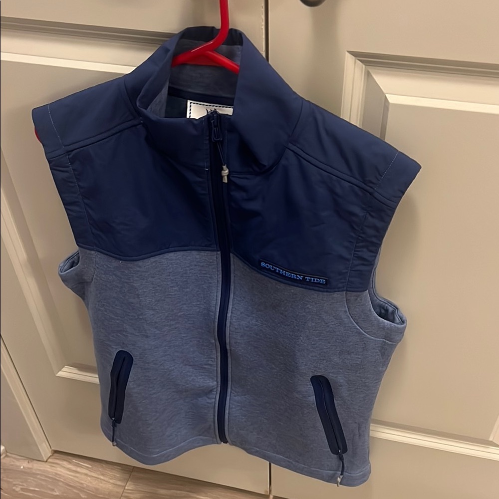 Southern Tide Navy and Gray Vest